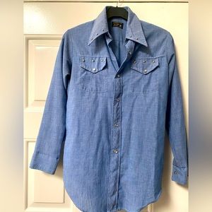 Vintage blue hemp shirt